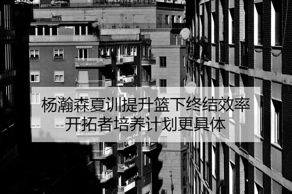 杨瀚森夏训提升篮下终结效率 开拓者培养计划更具体 | HuangGuan